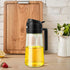Ponpon Oil Sprayer for Cooking, 16oz Olive Oil Spray Bottle, Oil Dispenser for Kitchen for Barbecue, Salad, Cooking, Baking (Black)...
