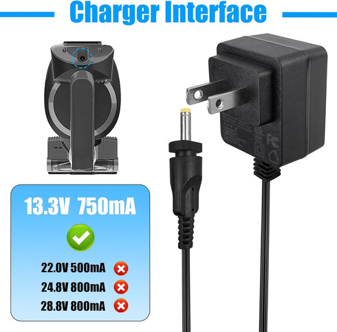 Replacement Charger fits for Shark VM200 VM20026 VM200C VC205 VC200 UM200 UM 205 Vamcop Pro Cordless Vacuum Cleaner,6Ft 13.3V Pro Cordless Hard Fl...