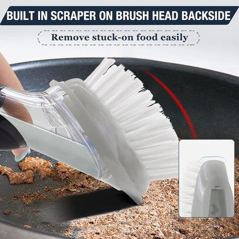 Dish Cleaning Soap Dispensing Brush Refills for OXO Dish Brush - 8 Pack Brush Head Replacement for Scrubber (Grey)...