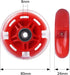 1-Pack 80mm Light Up Scooter Wheel Rear White Led Flashing Replacement Wheel for 3-Wheeled Kid Scooter (Red)...