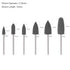 uxcell Mounted Grinding Bits Grinder Heads Different Head Shapes Silicone Polishing Wheels for Rotary Tools Dark Gray 6pcs...