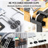 Cord Management Organizer Kit 4 Cable Sleeve split with 41Self Adhesive Cable Clips Holder, 10pcs and 2 Roll Self Adhesive tie and 100 Fastening C...