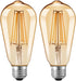 Dusk to Dawn Edison Light Bulbs ST58(ST19), Vintage Amber Glass, Warm Light, 60W Equivalent, Automatic On/Off Light Sensing LED Filament Bulb Outd...