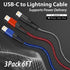 cugunu USB C to Lightning Cable 3 Pack 6FT iPhone Charger Apple MFi Certified Power Delivery Fast Charging Cord Compatible with iPhone 14/13/12/11...