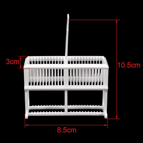 uxcell Microscope Slides Rack 24 Positions Polypropylene Staining Rack White for Research Experiments...