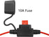 CERRXIAN 4.9FT/1.5M 16AWG DC 5.5mm x 2.1mm Battery Clamps Extension Cord with 10A Fuse, Alligator Crocodile Clip to DC 5.5 2.1mm Male Barrel Plug ...