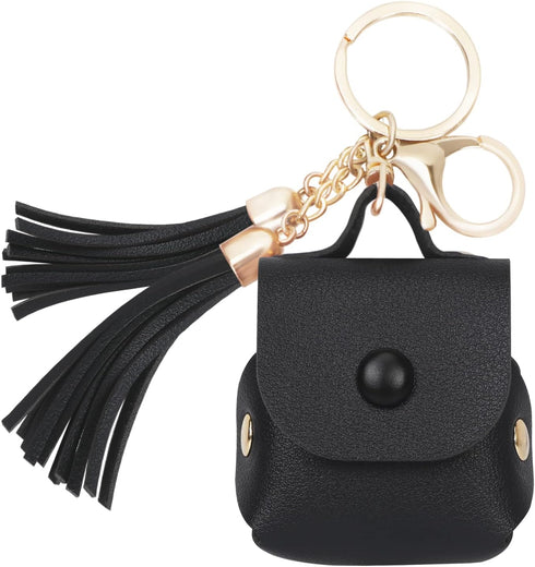 Simpolor Designed for Airpods Case (1st and 2nd Generation), Premium PU Leather AirPods Case Cover with Tassels and Metal Buckles, Compatible with...
