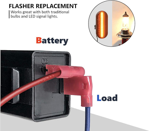 MGI SpeedWare 2-Pin Silent Flasher Relay for LED Turn Signal - Hyper Flash Fix (1-Pack)...