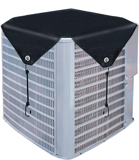 Air Conditioner Cover for Outside Units, Heavy Duty Central AC winter Cover Defender Outdoor Top Waterproof Snow-Resist (Black, 28 x 28 inch)...