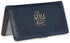 Christian Art Gifts Checkbook Cover for Women and Men with Inspirational Scripture - Be Still and Know - Navy Faux Leather Checkbook Cover for Dup...