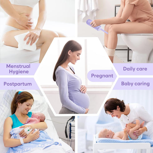 Portable Peri Bottle for Postpartum & Perineal Care: Easy@Home Handheld Bidet Perfect for Personal Hygiene Cleaning & Travel Friendly | 380ml Leak...