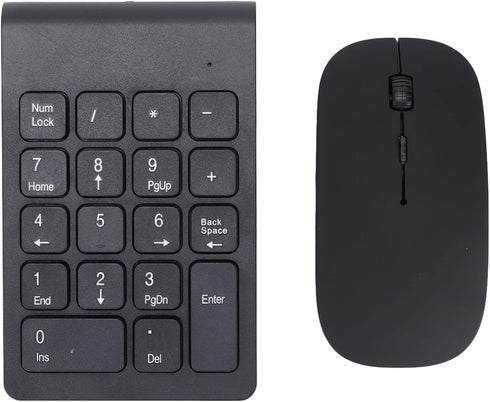 Wireless Numeric Keypad,2.4G Numeric Keypad & Mouse Combo,Mini 18 Keys Number Pad,Financial Accounting Numeric Keypad with Wireless Mouse for Lapt...