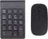 Wireless Numeric Keypad,2.4G Numeric Keypad & Mouse Combo,Mini 18 Keys Number Pad,Financial Accounting Numeric Keypad with Wireless Mouse for Lapt...