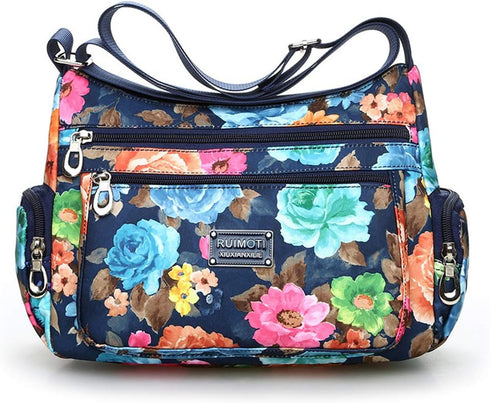NOTAG Crossbody Bags for Women Nylon Shoulder Bag Floral Multi-Pocket Purses and Handbags...