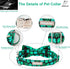 St.Patrick's Day Clover Dog Collars with Bow Tie,Black Clover Soft Cotton with Safety Metal Buckle Adjustable Puppy Collars for Large Boy & Girl D...