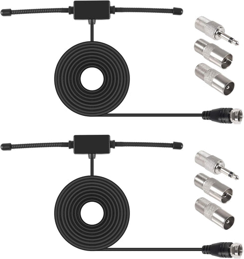 2pcs FM Radio Antenna FM Dipole Antenna FM Antenna for Stereo Receiver Indoor Most Music System FM Radio Home Stereo Receiver AV Audio Vedio Home ...