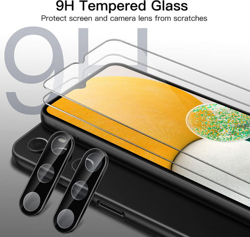 JETech Screen Protector for Samsung Galaxy A13 / A13 5G with Camera Lens Protector, Tempered Glass Film, HD Clear, 2-Pack Each......
