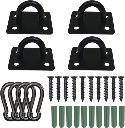 Stainless Steel Ceiling Hooks, Ceiling Hooks Pad Eyes Plate Marine Hardware Hooks with Screws....