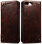 SINIANL iPhone 8 Plus / 7 Plus Leather Wallet Folio Case with Magnetic Closure, Flip Cover, Stand and Credit Card Slot - Brown...