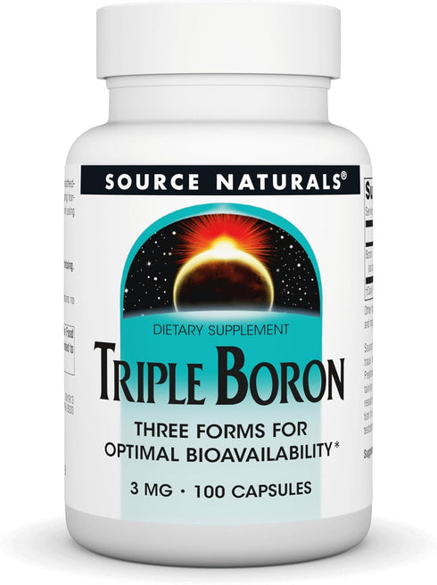 Source Naturals, Triple Boron, Three Forms for Optimal Bioavailibilty*, 3mg - 100 capsules...