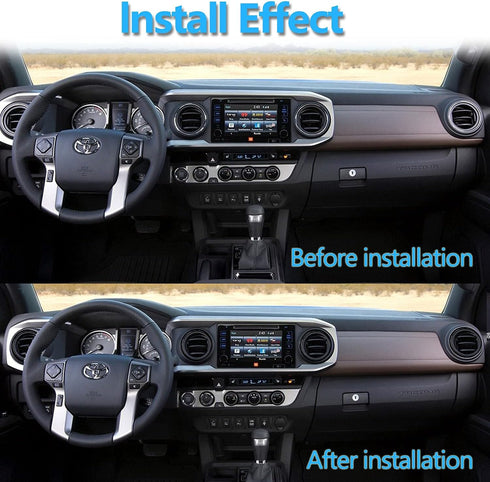 For 2016-2023 Tacoma A/C Vent Ring Outer Cover Air Conditioning Outlet Trim Decoration Toyota Tacoma Accessories 4 Piece Kit,Black...