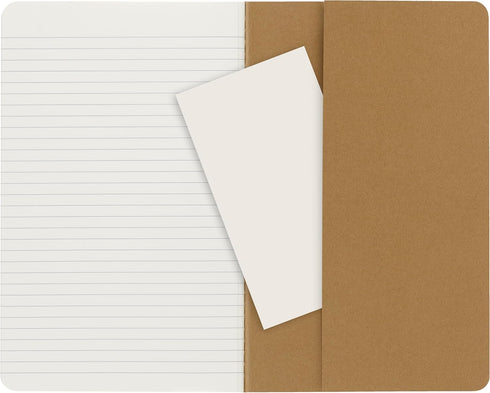 Moleskine Cahier Journal, Soft Cover, Large (5" x 8.25") Ruled/Lined, Kraft Brown, 80 Pages (Set of 3)...