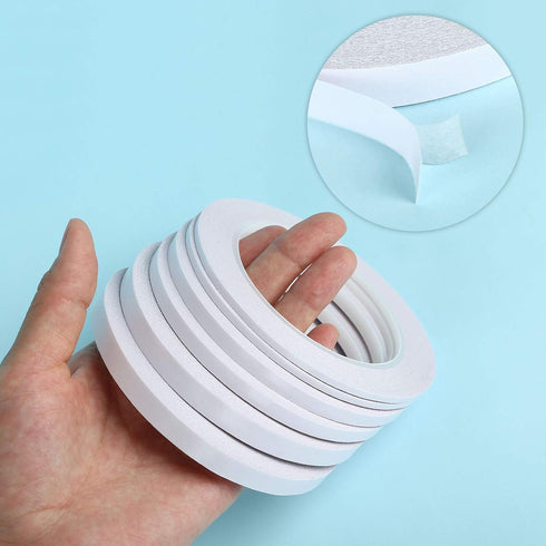 Kesote 6 Rolls Double Sided Tape for Crafts Scrapbooking, 3 Sizes - 1/8 in, 1/4 in, 3/8 in Thin Double Sided Adhesive Tape, 82Ft Per Roll...