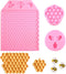 3 Packs 7 Cavity Bumble Bee Silicone Mold Honeycomb BeesChocolate Molds Silicone Beehive Fondant Beehive Baking Molds Candy Mold (Honeycomb Bee)...