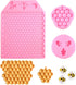 3 Packs 7 Cavity Bumble Bee Silicone Mold Honeycomb BeesChocolate Molds Silicone Beehive Fondant Beehive Baking Molds Candy Mold (Honeycomb Bee)...