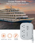 European Travel Plug Adapter USB C, Popowell International European Plug Adapter, 4 FT Travel Power Strip with 3 Outlets & 3 USB, Type C Power Ada...