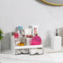 VITVITI Toothbrush Holders for Bathrooms Countertop, 8 Slots Toothpaste Bathroom Counter Sink Organizer with Drawers, Plastic Bathroom Organizer f...