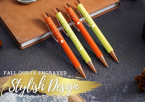 InnoBeta Fall Gifts, Ballpoint Pen Set of 4, Gift Ideas for Fall Lovers, Autumn Lovers, Fall Sweet Fall...