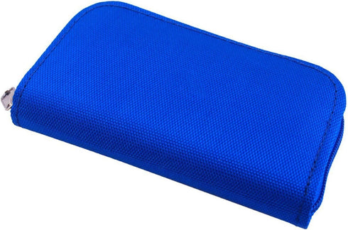 Memory Card Case - Carrying Case Suitable for Micro SD, Mini SD and 4X CF, Card Holder Bag Wallet for Media Storage Organization (Blue)...