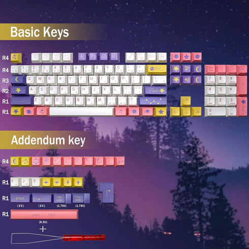 PBT keycaps?XDA keycaps with Keycaps Puller for Mechanical Keyboard Compatible with MX-Clone Switches...