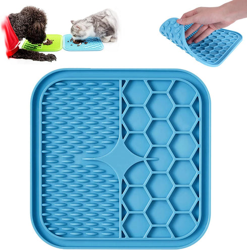 Lick Mat for Dogs, Dog Lick Mat with Suction Cups for Anxiety, Peanut Butter Dog Licking Mat Slow Feeder Dispensing Treater Lick Pad for Dogs Cats...