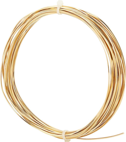 BENECREAT 20 Gauge 33 Feet Square Copper Wire Half Hard Yellow Brass Wire for Jewelry Beading Craft Work...