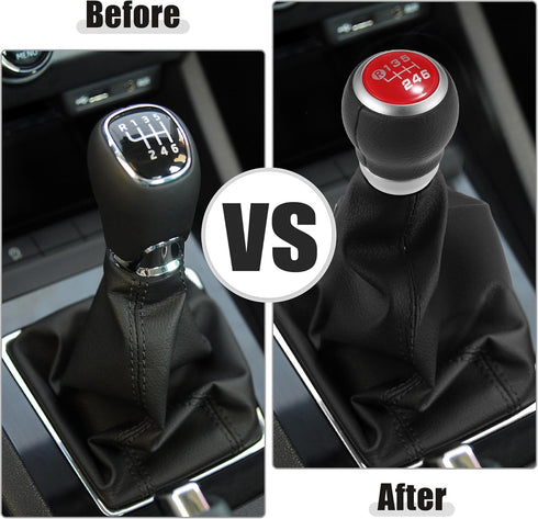 ACROPIX Black 6 Speed Manual Gear Shift Knob Stick Shifter Lever Head Ball Fit for Subaru Impreza WRX STI 2009-2021 for Subaru Forester 2010-2018 ...