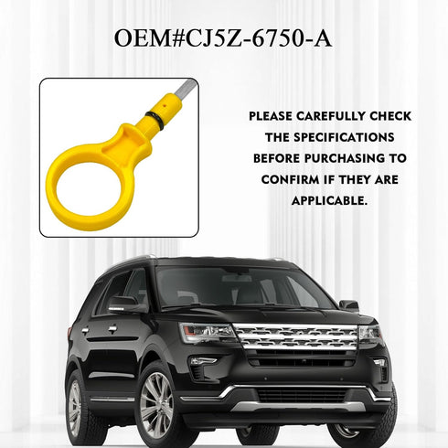 Car Engine Oil Dipstick Replacement OEM#CJ5Z-6750-A, Double Hole Dip Stick for Checking Oil, Engine Oil Indicator Dipstick Compatible with Ford Li...