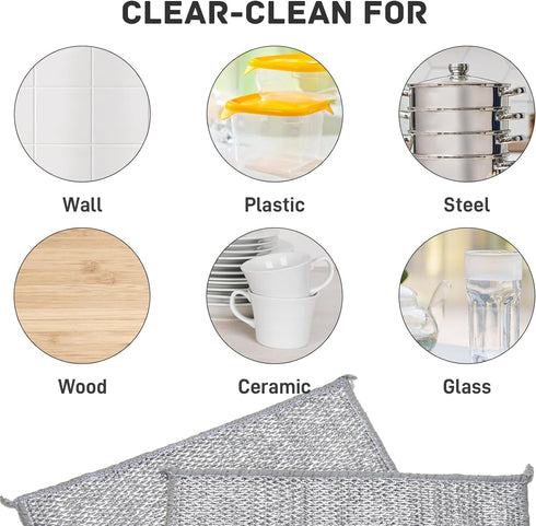 20 PCS Wire Dishcloth, Multipurpose Wire Dishwashing Rags for Wet and Dry, Kitchen Cleaning Dish Rags...