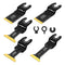 5 PCS Titanium Multi tool Blades Metal Cutting, 3Types Oscillating Tool Blade for Metal Nails Hard Material and Plastic Wood, Oscillating Blades K...