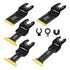 5 PCS Titanium Multi tool Blades Metal Cutting, 3Types Oscillating Tool Blade for Metal Nails Hard Material and Plastic Wood, Oscillating Blades K...