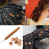 MORFEN 8PCS Dreadlock Crochet Hooks for Hair, Dreadlocks Crochet Needles(0.5mm+0.7mm) with Wood Beads, Dreadlock Needle Tools for Braid Craft, Dre...