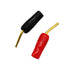 CERRXIAN Gold Plated 2mm Banana Plug Screw Type Audio Speaker Cable Connector Adapter(Black & Red,10-Pack)...