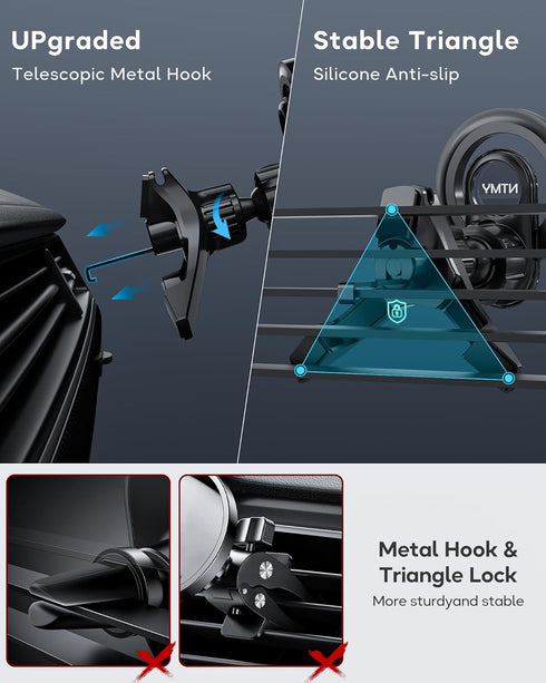 ?2024 Upgrade?for MagSafe Car Mount Air Vent?24 Magic Magnet Power?Magnetic Phone Holder for Car Vent 360° Hand Free Magnetic Car Phone Holder Mou...