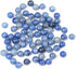 Bymitel 140Pcs Natural Crystal Beads Stone Gemstone Round Energy Healing Loose Beads with Stretch Cord for Jewelry Making Bracelets Anklets (Blue ...