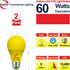 Explux A19 Dusk to Dawn LED Yellow Light Bulbs, 60W Equivalent, Photo Sensor Control Auto Dusk-Dawn On/Off, Porch Light Bulbs, 2-Pack...