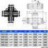 TAILONZ PNEUMATIC 4 Way 1/4 Inch OD Straight Push Fittings Plastic Quick Release Connectors Air Line Fittings PZA-1/4 (Pack of 5)...