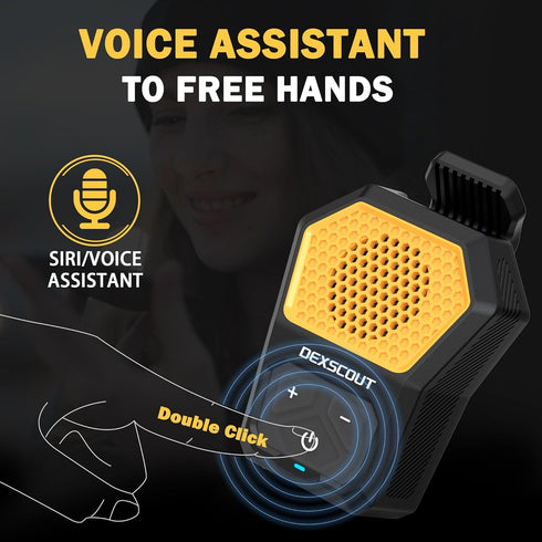 Wearable Bluetooth Speaker, Clip-on Wireless Portable Mini Water-Resistant Speakers, Built-in Mics for Hands-Free Music and Calls, Small Bluetooth...