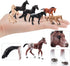 Mini Horse Toys Figurines Set 7PCS Plastic Horse Stable Playset for Girls Small Horse Figures Christmas Birthday Gift Educational Toy for Toddlers...