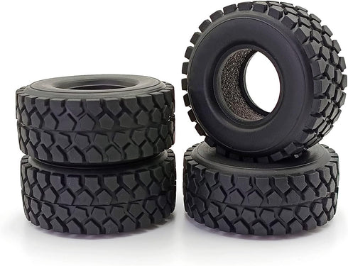 4pcs 1.0" Crawler Tires Micro Rubber Tires for SCX24 Gladiator Bronco C10 JLU Deadbolt B17 Axial 1/24 RC Crawler Car (54 mm)...